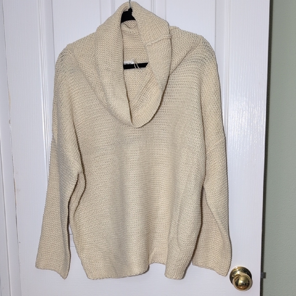 Miracle Cream Cowl Neck Knit Sweater